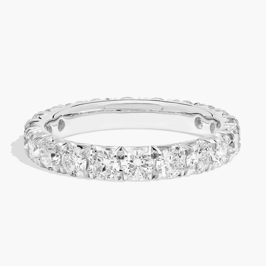 Platinum French Pavé Diamond Eternity Ring
