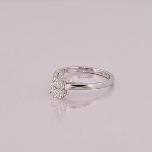 1.03 ctw Pear Shaped Lab grown Diamond Classic setting