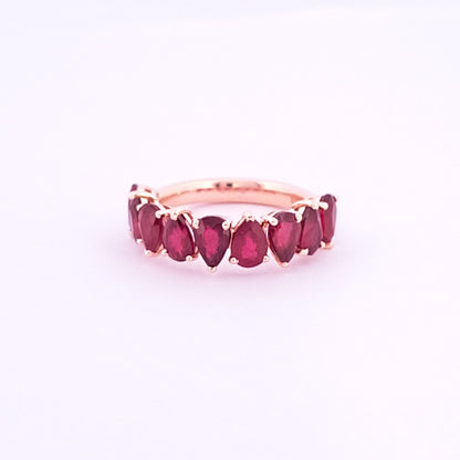 Rubies set in Rose Gold