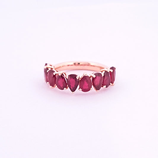 Rubies set in Rose Gold