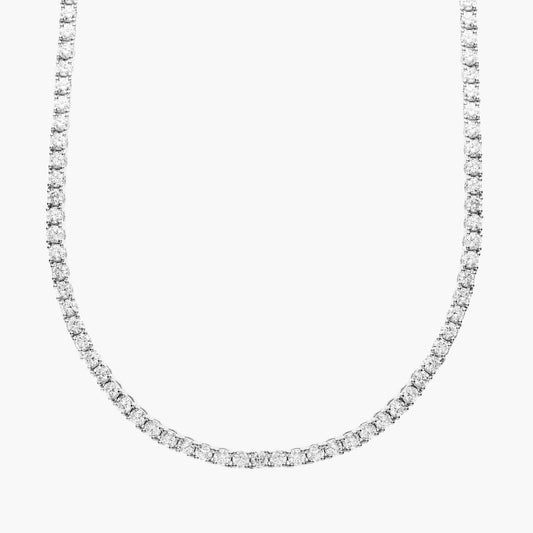 Platinum Straight Diamond Eternity Necklace