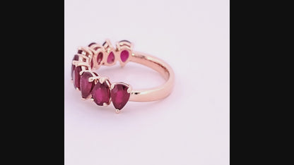 Rubies set in Rose Gold